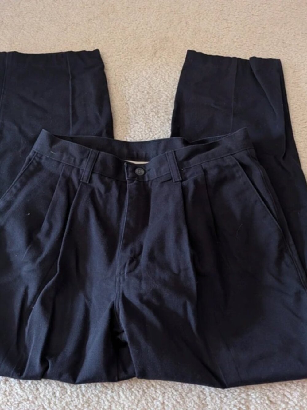Vintage 30x32 Lee straight leg pleated navy dress pants